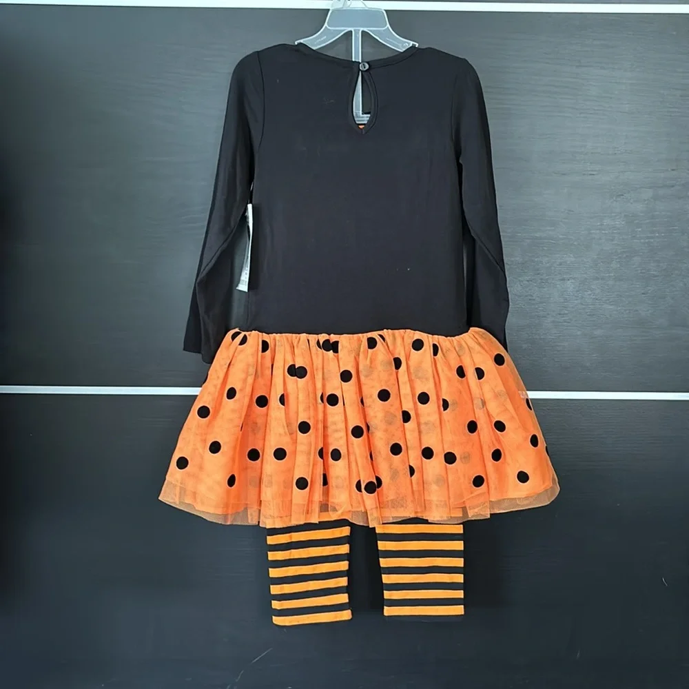 Counting Daisies Toddler Girls Halloween Cat Tutu & Legging Set